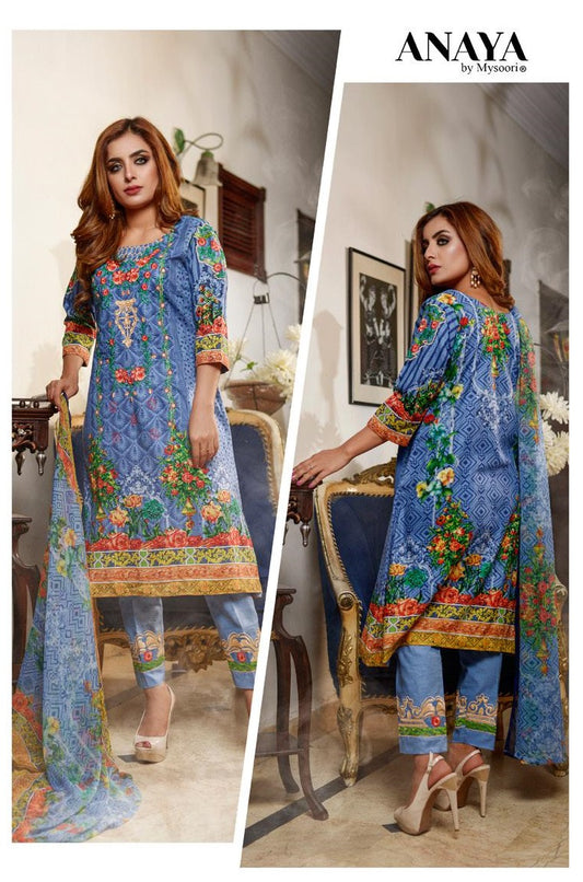Anaya Embroidered Lawn D.No 6-A